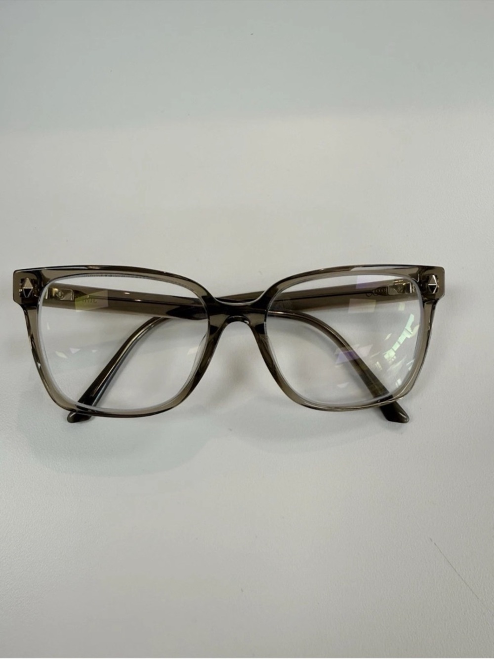 Jimmy Choo Women's Square Demo Eyeglasses JC3038D Transparent, Brown